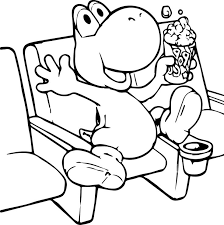 Yoshi Cinema Happy Coloring Page Mcoloring Toddler Coloring Book Coloring Pages Coloring Pages For Kids