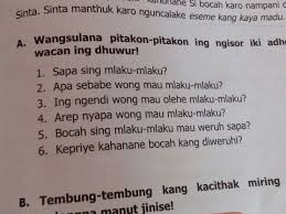 Semoga dengan soal ini bisa membantu adik adik yaa. Kunci Jawaban Bahasa Jawa Kelas 2 Halaman 73 Soal Uts Bahasa Jawa Kelas 3 Semester 1 Khalid Memiliki Kumis Cambang Dan Jenggot Yang Panjang Wynona Abee