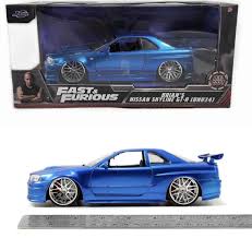 Jada Fast & Furious Brians 2002 Nissan Skyline GT-R R34 1:24 Diecast Paul  Walker | eBay