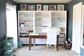 Jonathan adler, calligaris, kartell, tom dixon, alessi A Craft Space Before And After Using Ikea S Hemnes Book Shelves The Willow Market
