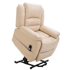 It is upholstered with pleasant to the touch velvet material and finished with. Homegear Air Leather Dual Motor Power Lift Electric Recliner Chair With Remote Cream Just 499 99 Electric Recliners And Massage Chairs At Shop247 Com