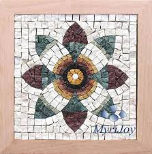 Glossy squares are arranged on an interlocking mesh to create a seamless installation. Pomegranate Italian Marble Mosaic Tiles Thatsweetgift