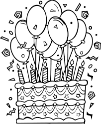 By best coloring pages april 9th 2015. Fun Birthday Cake Coloring Pages Happy Birthday Coloring Pages Birthday Coloring Pages Coloring Birthday Cards