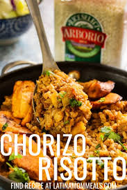 Easy Risotto With Chorizo And Plantains Risotto Recipes Risotto Recipes Easy Easy Risotto