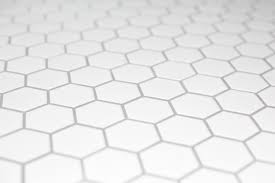 Check spelling or type a new query. White Hexagon Bathroom Floor Tile With Grey Grout Tile Floor Trendy Bathroom Tiles Bathroom Floor Tiles