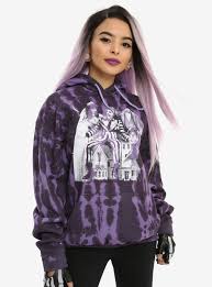 Black And Purple Tie Dye Beetlejuice Purple Tie Dye Girls Hoodie Tie Dye Girl Black Tie Dye Shirt Hoodie Girl