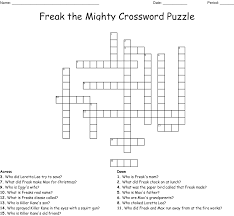 8 free fire nickname boss hindi फ्री फायर नाम. Freak The Mighty Crossword Puzzle Wordmint