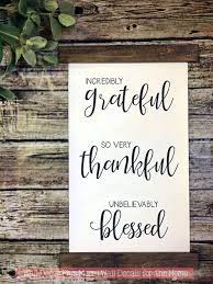 Wood Canvas Wall Hanging Grateful Thankful Blessed Wall Art Sign Canvas Wall Hanging Wall Canvas Wall Decor Quotes