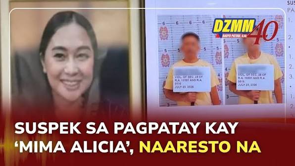 2 suspects arrested in killing of political vlogger Mima Alicia | Headline  Ngayon (23 July 2026)