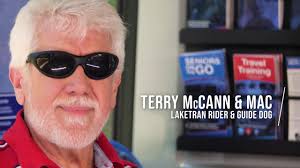 My Laketran Story: Terry McCann and guide dog Mac take Laketran every where