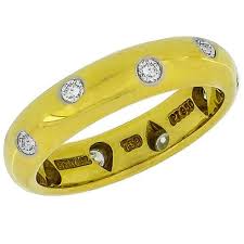 Tiffany Diamond Etoile Wedding Band Estate Wedding Bands Wedding Bands Platinum Wedding Band