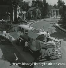 Here Is A Great Image Of The Disneyland Monorail Being Built On The Disney Studio Backlot In Disneyland Tomorrowland Disneyland California Disney Imagineering