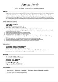 Nesta certified group exercise instructor course. Yoga Instructor Resume Example Kickresume