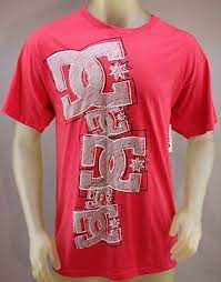 Dc Shoes Red T Shirt With Black Gray White Logo Mens Name Brand Shirts Mens Shirts Shirts