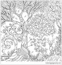 Secret garden book coloriage coloriage anti stress coloriage nature secret garden coloring pages free secret garden coloring pages. Enchanted Forest 1 Coloring Pages Forest Coloring Pages Coloring Pages For Kids And Adults