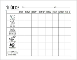 46 Practical Printable Chore Charts Kittybabylove Com