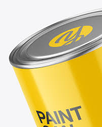 Download Glossy Paint Can Mockup In Can Mockups On Yellow Images Object Mockups