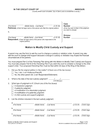The missouri supreme court shall have guidelines for a parenting plan which may be used by the parties pursuant to this section in any dissolution of marriage, legal separation or modification proceeding involving issues of custody and visitation relating to the child. Mo Cafc101 2019 2021 Complete Legal Document Online Us Legal Forms