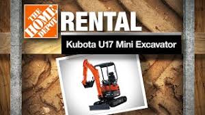 Get rental pricing and information on john deere and terramite backhoes. Kubota U17 Mini Excavator The Home Depot Rental Youtube