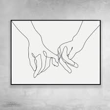 Black And White Pop Art Line Drawing Hand Printable Signhand Swear Printable Signpinky Promise Etsy Nursery Animal Prints Drawing Prints Drawings