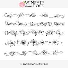 Trending flower easy border designs to draw for projects : Floral Borders Clip Art 1 Hand Drawn Flower Borders Set How To Draw Hands Clip Art Borders Hand Drawn Flowers