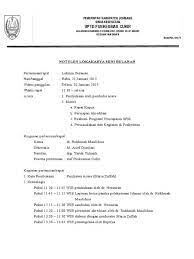 Notulen merupakan kesimpulan dari pembahasan saat rapat. Pin Di Contoh Surat