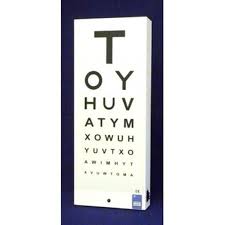 Illuminated Eye Test Charts