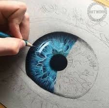 Karakalem Adim Adim Goz Cizimleri Gercekci Ve Renkli Guzel Sozler Eye Drawing Iris Art Drawings