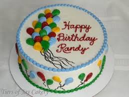 Happy Birthday Cake With Flowers And Balloons Celebration Cakes Balloon Birthday Cakes Birthday Sheet Cakes Cake Designs Birthday