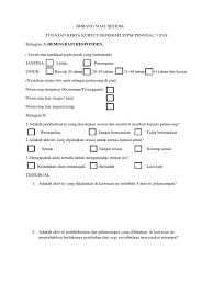 Halaman pertama borang soal selidik boleh. Borang Soal Selidik Geografi