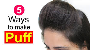 Backcombing is essentially just what you'd imagine—combing your hair backwards. 5 Easy Puff Hairstyles How To Make Perfect Puff Hairstyle Quick Hairstyles For Medium Thin Hair Youtube