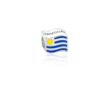 Uruguai é uma bandeira do club penguin. Berloque Bandeira Uruguai Com Resina