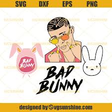 Simple easter bunny clip art. Bad Bunny Svg Bundle Bad Bunny Rapper Svg Bad Bunny Cut Files Svgsunshine