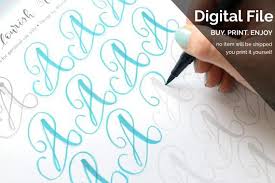 Big Brush Marker Flourish Capital Letters Alphabet Modern Etsy Lettering Alphabet Marker Paper Hand Lettering For Beginners You'll need to copy each letter, paying attention to the lines.