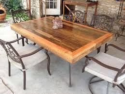 Patio Tabletop Made From Reclaimed Deck Wood Wood Patio Table Cheap Patio Furniture Diy Patio Table