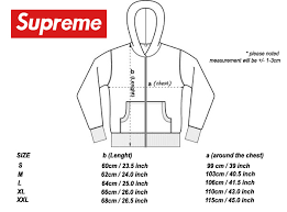 supreme box logo hoodie size chart 10 22 15 drop sizing