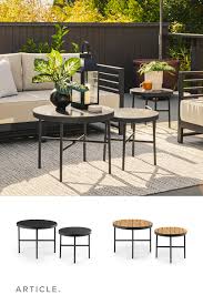 Gera Black Granite Side Table Set In 2020 Modern Table Decor Outdoor Side Table Table Settings
