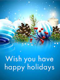 Winter happy holidays cursive greetings card graphic snowflakes pattern. Wish You Have Happy Holidays Season S Greetings Card Birthday Greeting Cards By Davia Happy Holidays Greetings Seasons Greetings Card Happy Holiday Greeting Cards