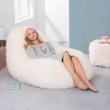 Icon Dream Lounger Faux Fur Bean Bag Giant Beanbag Day Bed Natural Cream 5060554742585 Ebay Fur Bean Bag Bean Bag Living Room Bean Bag For Adults