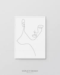 Black And White Profile Pictures Drawing Printable Face Profile Drawing Sketch Art Woman In One Single Line Black And White Female Poster Minimalist Beauty Illustration Print Face Profile Drawing Profile Drawing Face Profile