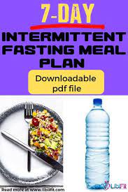 Easy Intermittent Fasting Meal Plan Pdf To Jumpstart Weight Loss