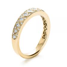 They typically shaped into a gold band without any other additional details. 14k Yellow Gold Princess Cut Diamond Women S Wedding Band 1145 Seattle Bellevue Joseph Jewelry