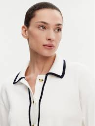 Barbour Cardigan LKN1621WH71 Écru Regular Fit