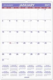 Amazon Com 2021 Wall Calendar By At A Glance 20 X 30 Extra Large Monthly Wirebound Pm42821 Office Products