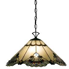 Warehouse Of Tiffany Courtesan 2 Light Brown Hanging Lamp Nsc2010721h The Home Depot