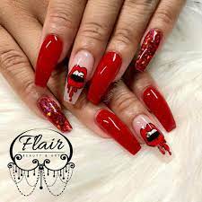 Hot These Are Sharp Ghetto Nail Art Bling Nails Red Polish Acrylic And Gel Nails Nailart Nailswag Nailstagra Pop Art Nails Ghetto Nails Red Nails