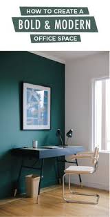 Image Result For Dark Turquoise 0e4c5b Feature Wall Office Modern Office Space Green Accent Walls Office Wall Colors