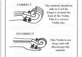 the violin book how to properly size a childs violin