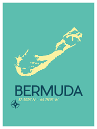 Bermuda Map Poster Bermuda Art Print Bermuda Poster Etsy Bermuda Art Poster Map Poster