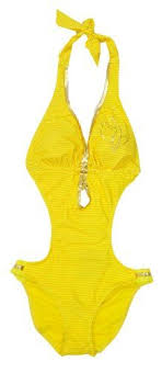 Baby Phat Womens Yellow Stripe Printed One Piece Clothing Adds Anytime Baby Phat Clothes One Piece Clothing Baby Phat
